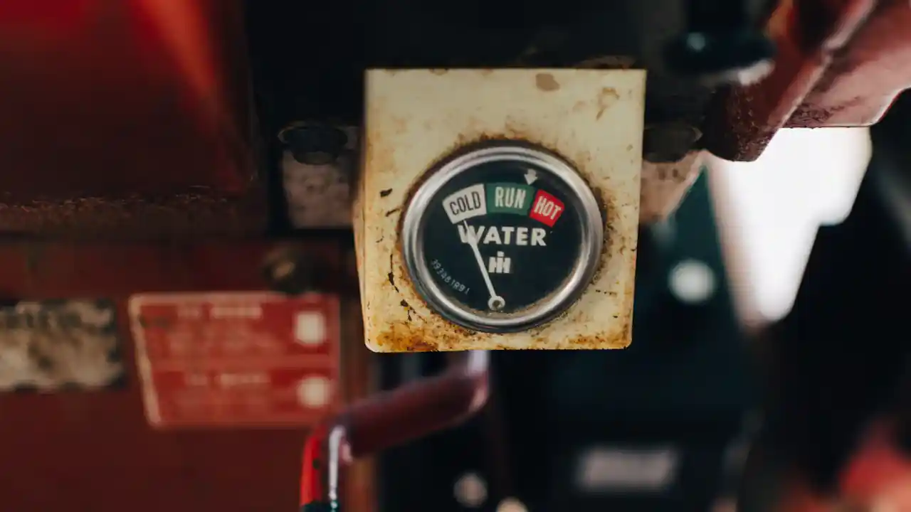 Water heater pressure testing in La Mirada: water pressure gauge used for pressure testing